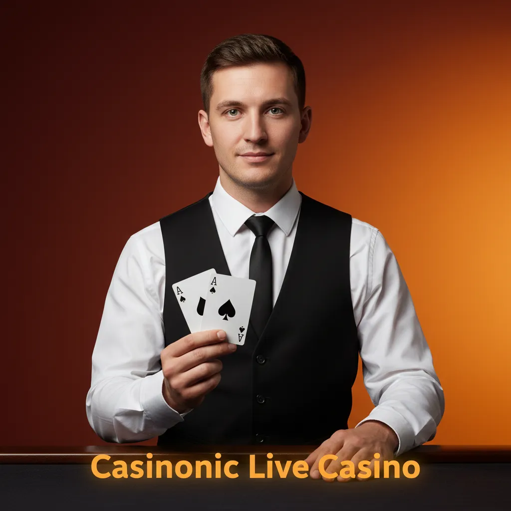 Casinonic live casino lobby with streamed dealers and game tiles: Lightning Roulette, Crazy Time, Infinite Blackjack.