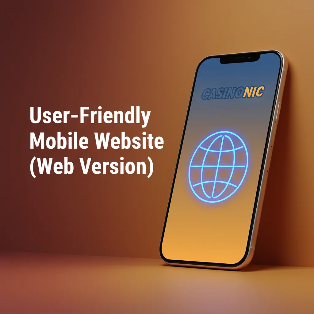 Mobile casino web app on smartphone: full lobby and cashier, no download, fast loading on Android and iOS.