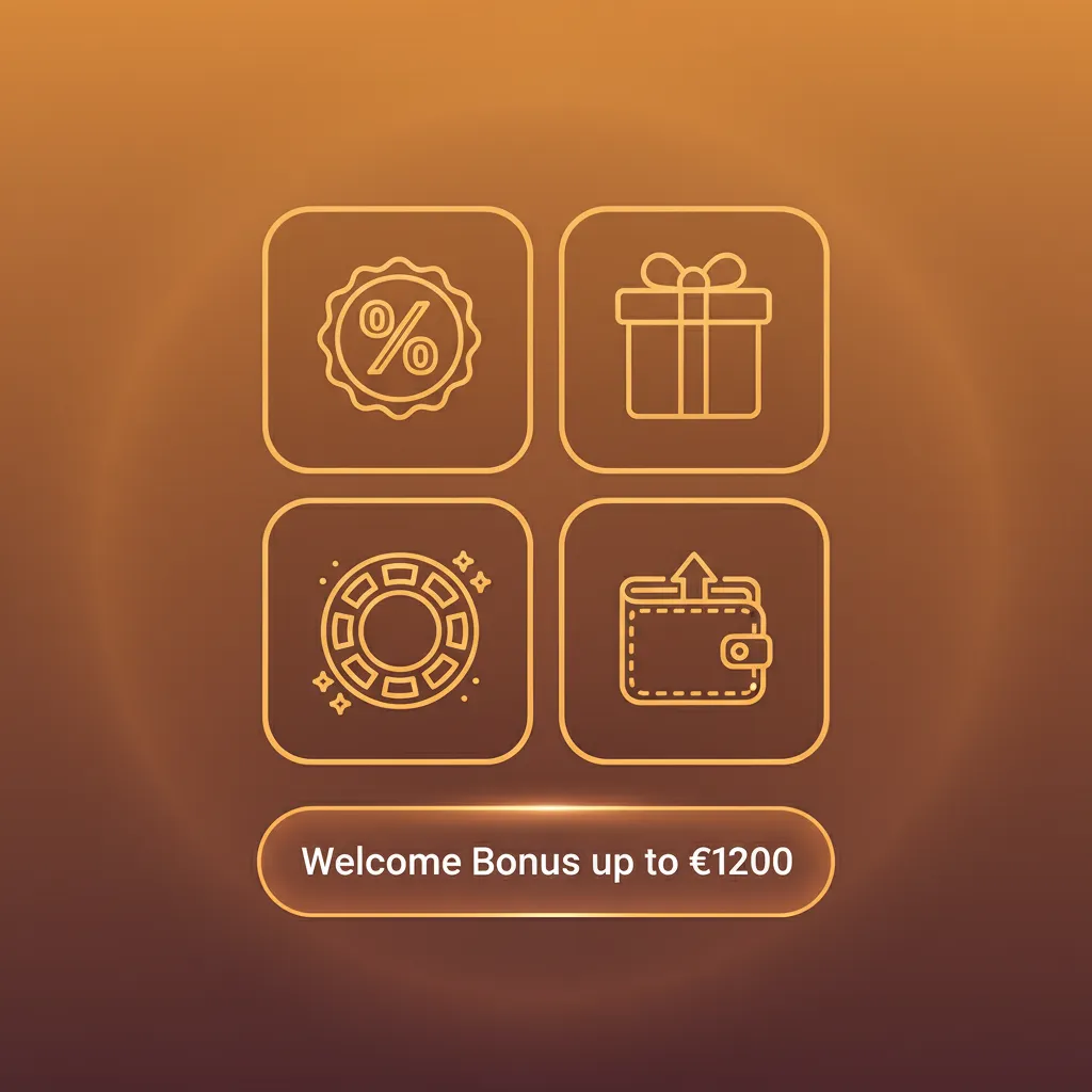 Welcome bonus up to €1200: 100% match on first deposit, €20 min, 40x wagering