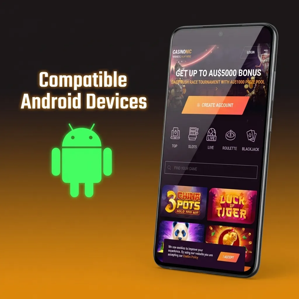 Compatible Android phones including Samsung Galaxy, Google Pixel, Oppo, Xiaomi, OnePlus, and Motorola models