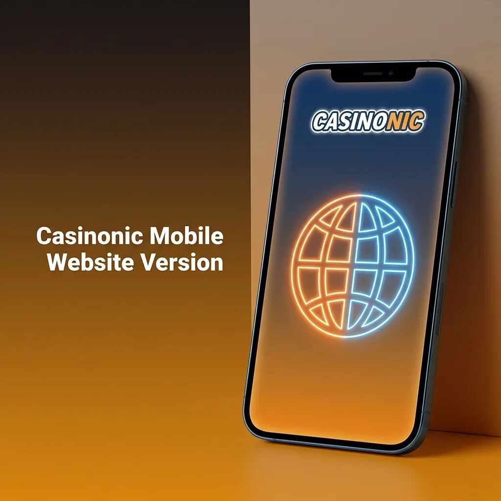Casinonic mobile website interface displaying casino games on smartphone, optimized for iOS and Android devices